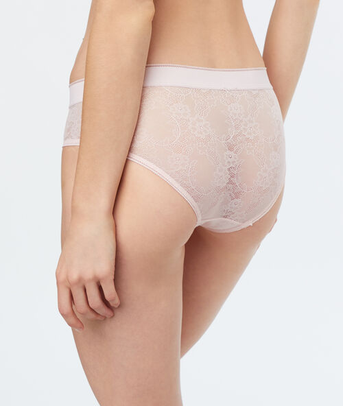 Shorty bi-materiaal blush.