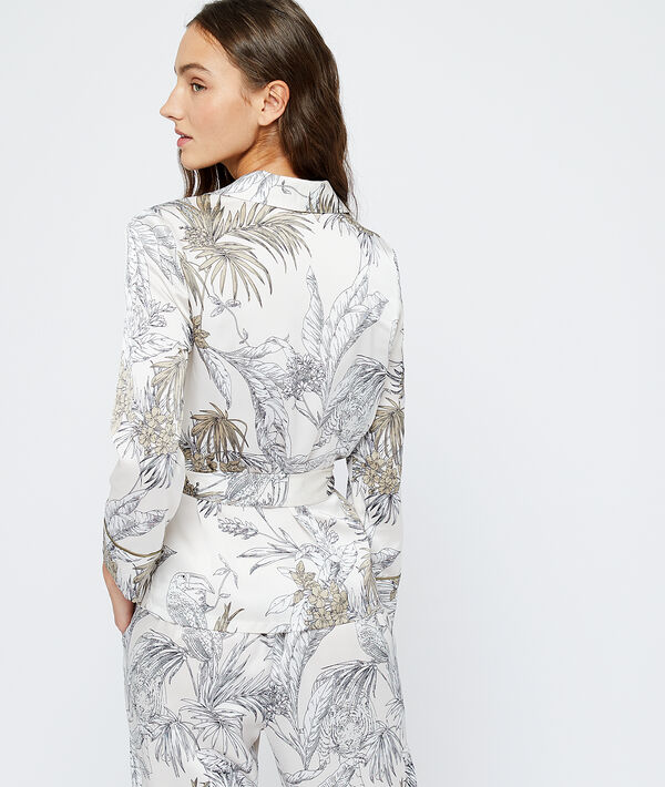 Pyjamavest met bladerprint Pyjamavest met bladerprint;${refinementColor}