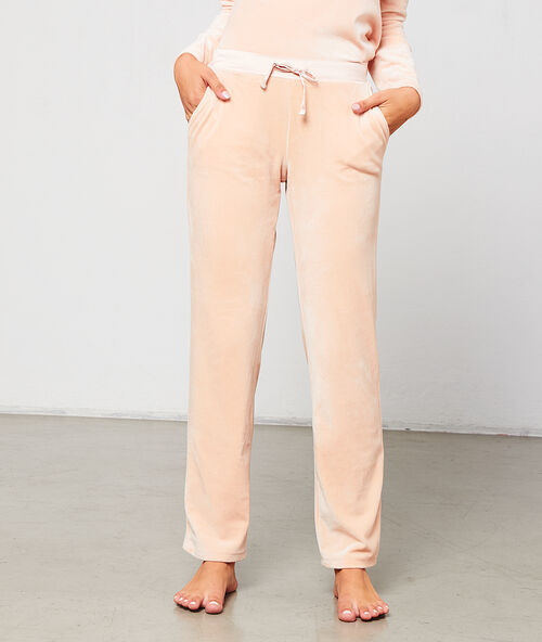 Pantalon &agrave; nouer rose.