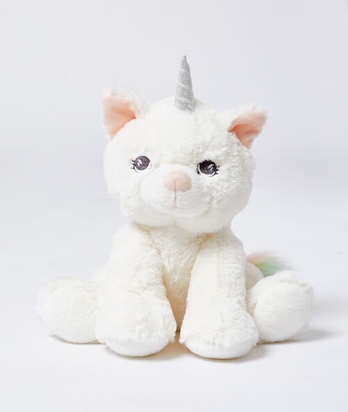 Pyjama-opberger unicorn-kat ecru.