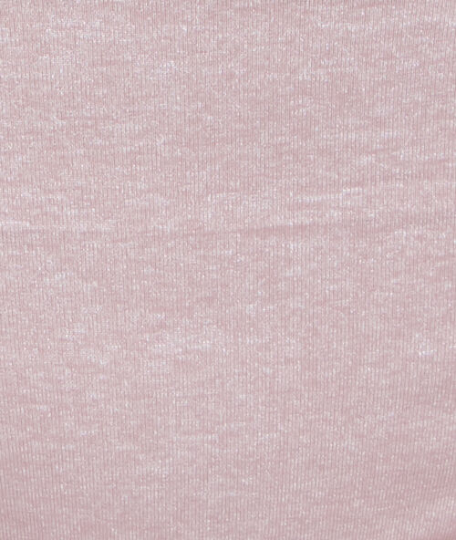Tanga microvezel gespikkeld tricot taupe.