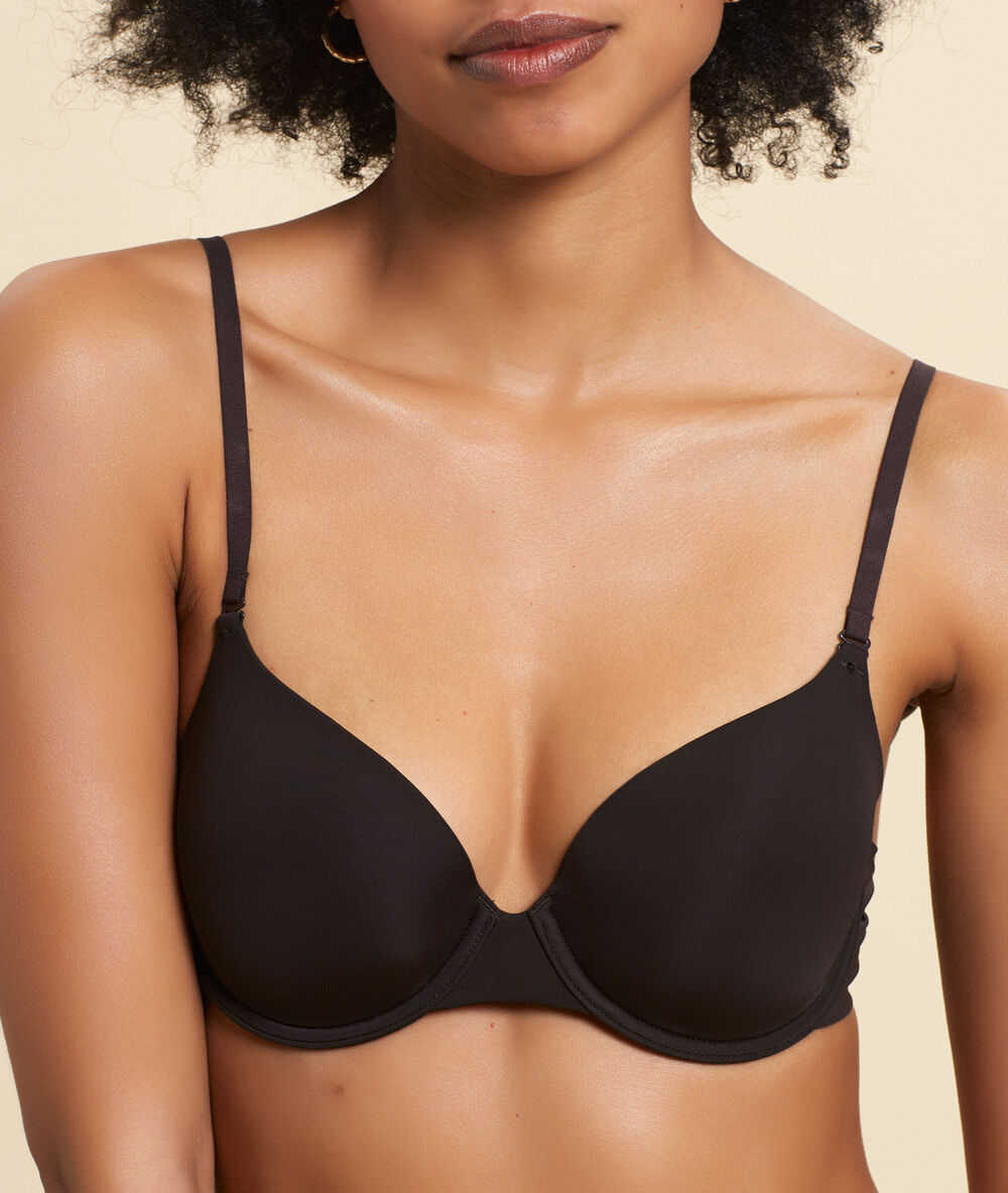 Soutien-gorge n°5 - coques fines microfibre marron fonce.