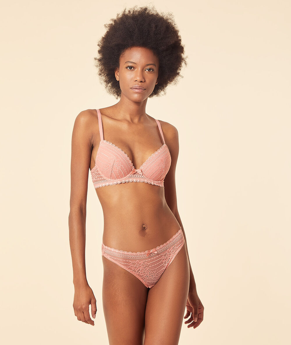 Soutien-gorge n°2 - push-up plongeant blush.
