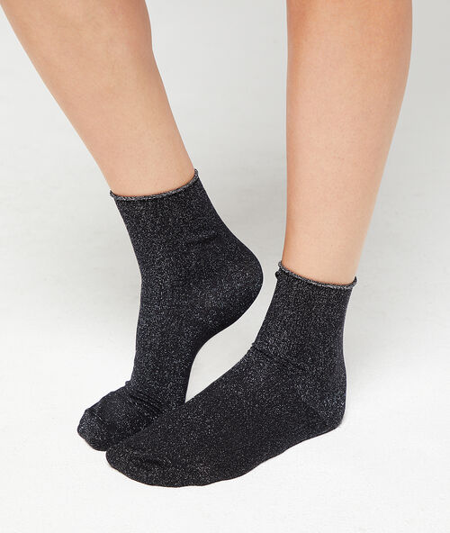 Sokken met metaalvezels zwart.