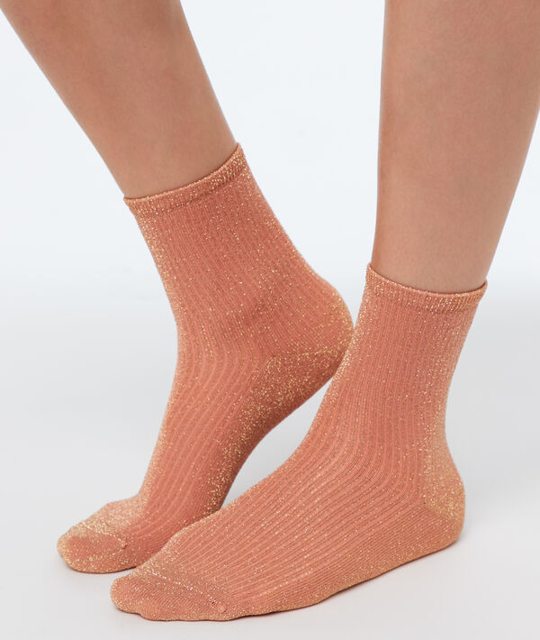 Chaussettes courtes métallisées Chaussettes courtes métallisées;${refinementColor}