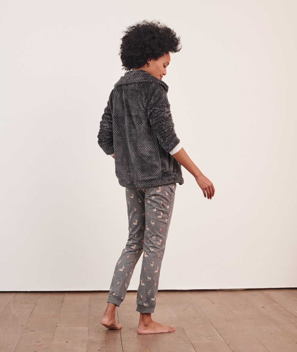 Pyjama 3 pièces anthracite.