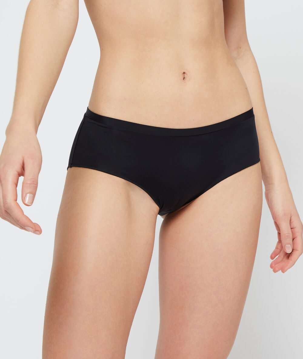 Shorty en microfibre noir.