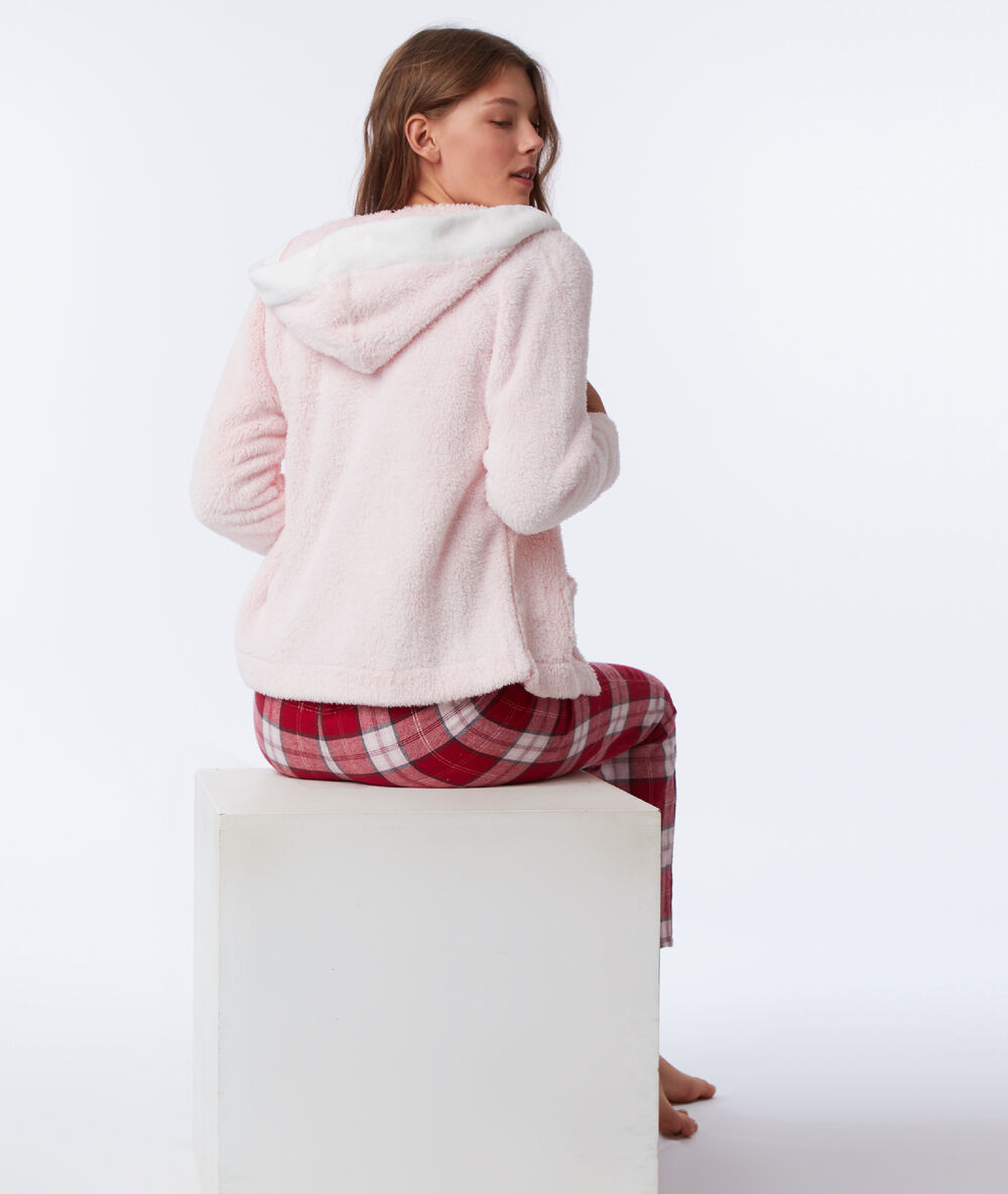 Pyjama trois pièces chaton rose.