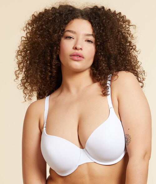 Soutien-gorge n&deg;5 - coques fines bonnets d/e blanc.