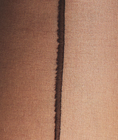 Collants voile 15d couture dos noir.