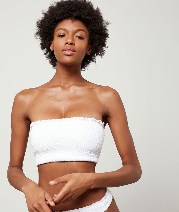 Haut de maillot de bain bandeau large, brodé Haut de maillot de bain bandeau large, brodé;${refinementColor}