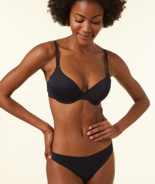 Soutien-gorge n&deg;5 - coques fines, bonnets a/b/c noir.