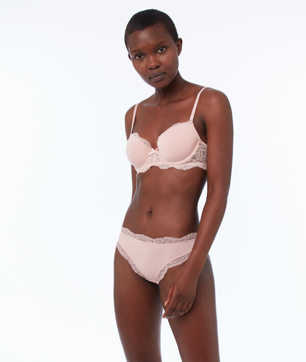 Soutien-gorge coques fines, dentelle et microfibre Soutien-gorge coques fines, dentelle et microfibre