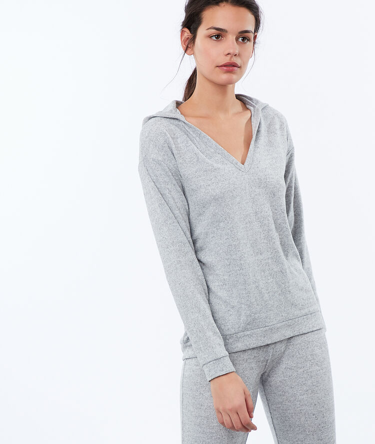 Sweat chiné homewear gris.