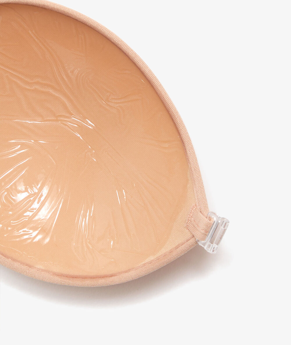 Borststeun microvezelfiber zonder schouderbandjes beige.