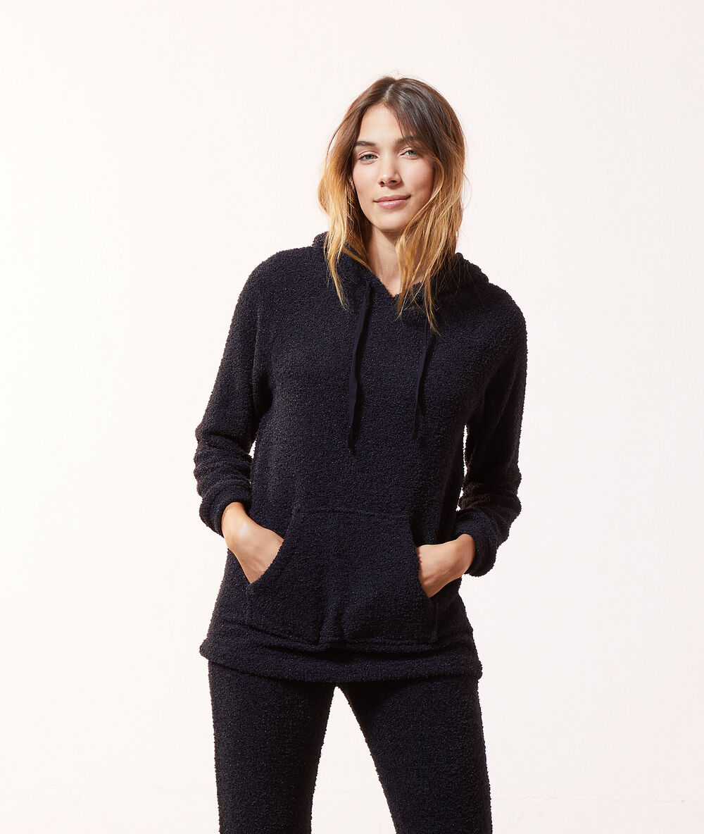 Teddy sweatshirt zwart.