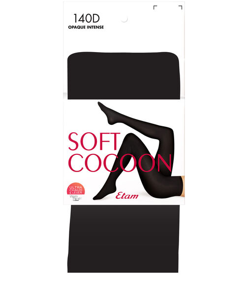 Ondoorzichtige panty zwart.