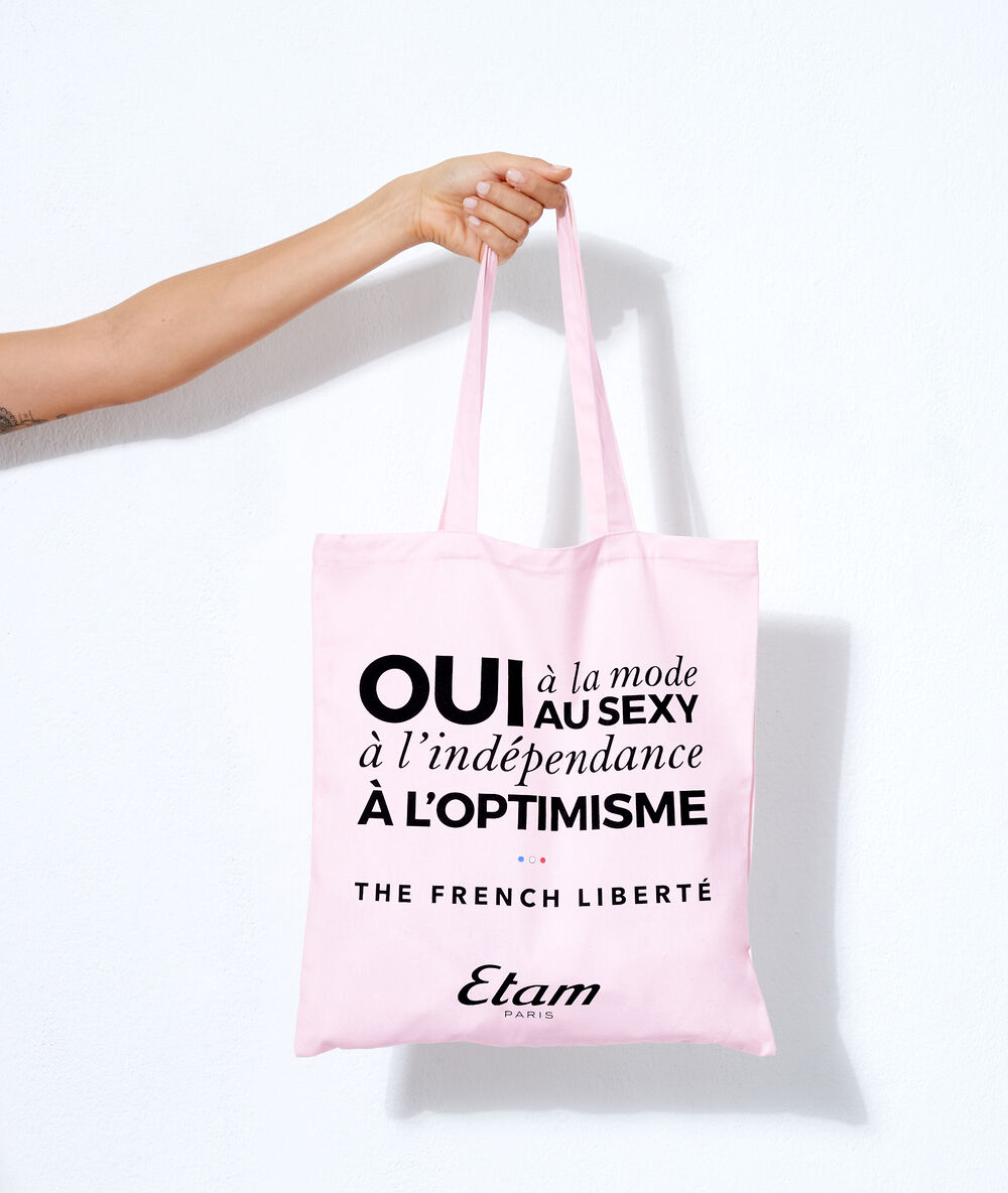 Tote bag rose clair.