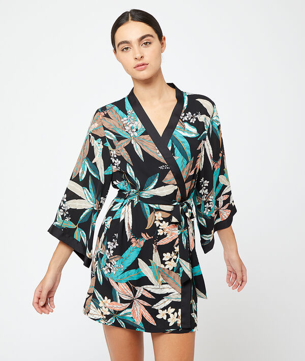 Kimono met botanical print Kimono met botanical print;${refinementColor}