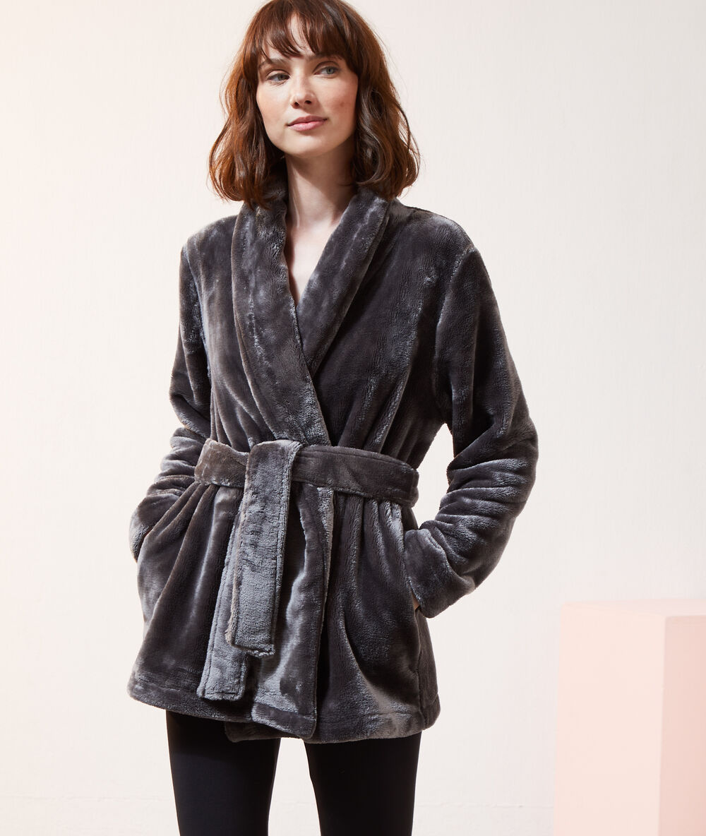 Homewear kamerjas antraciet.