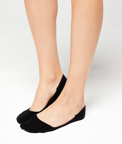 2 paar voetbeschermers zwart.