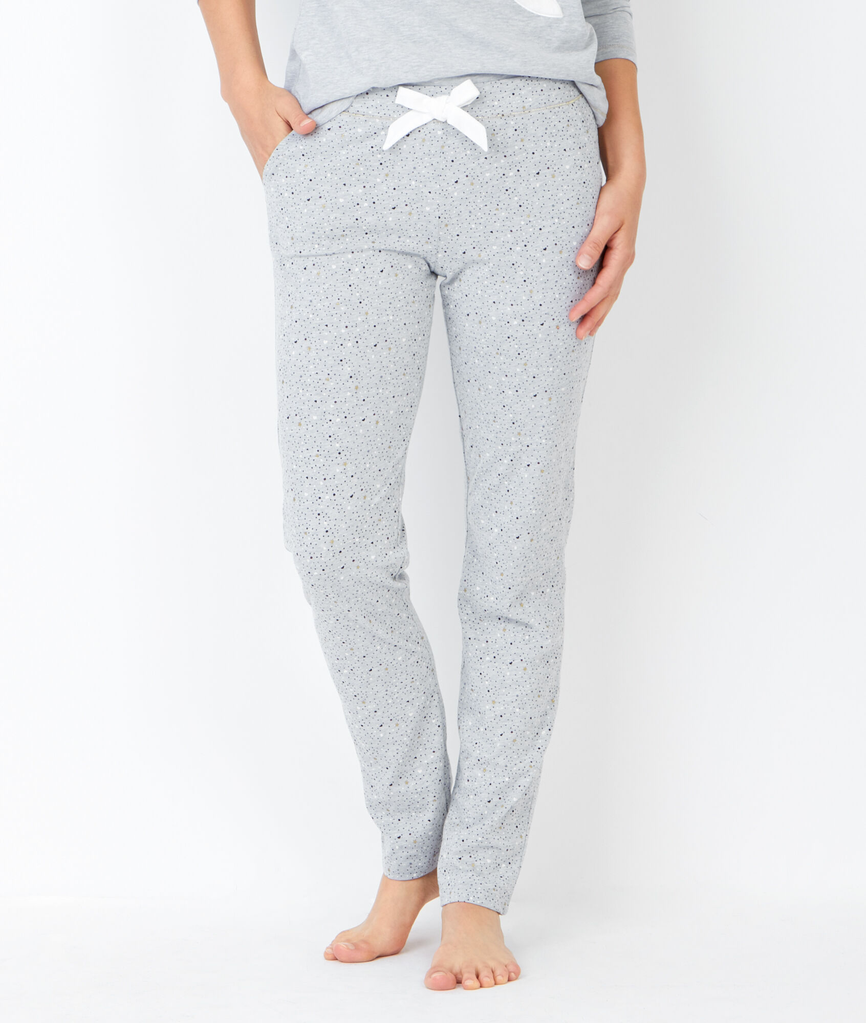 pantalon m yoga et h toucher polaire imprimé 3 pièces, Pyjama et veste pantalon