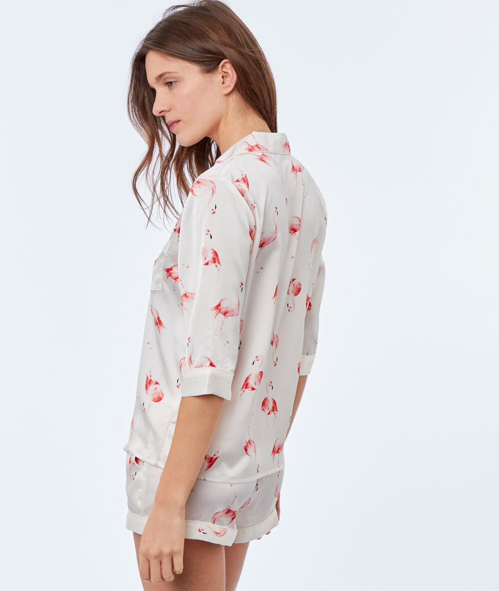 Pyjama shirt ecru.