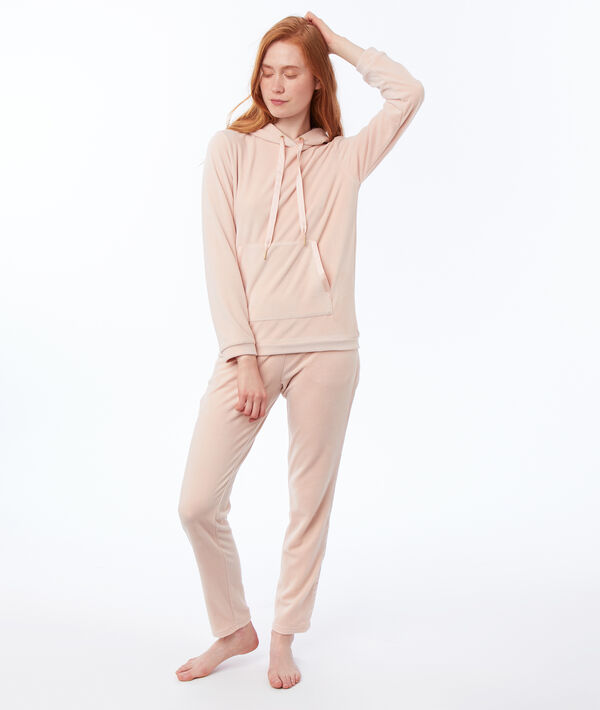 Pantalon homewear fluweel satijnen band Pantalon homewear fluweel satijnen band