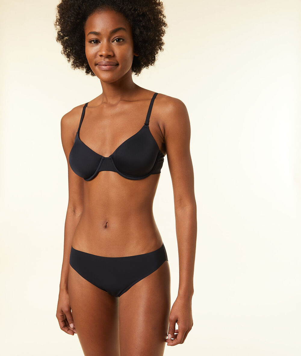 Culotte en microfibre noir.