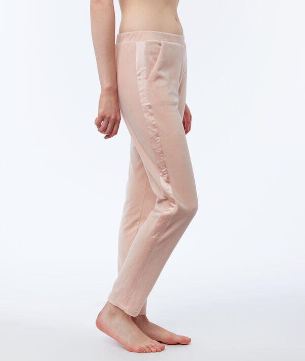 Pantalon homewear fluweel satijnen band Pantalon homewear fluweel satijnen band