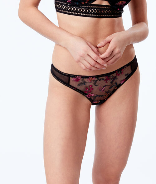 Tanga in tule en kleurrijke lovertjes Tanga in tule en kleurrijke lovertjes