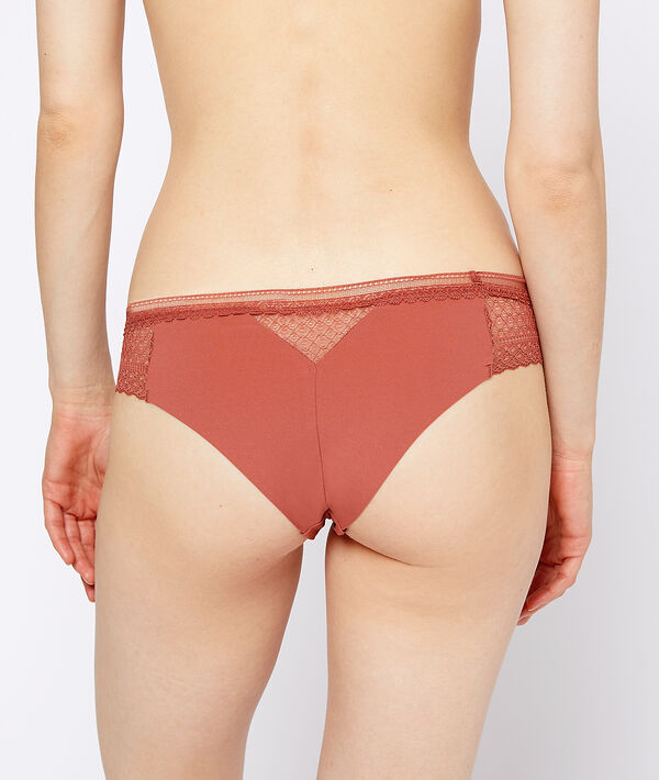 Hipster en microfibre et dentelle Hipster en microfibre et dentelle;${refinementColor}