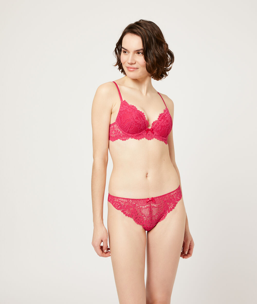 Tanga en dentelle orchidee.