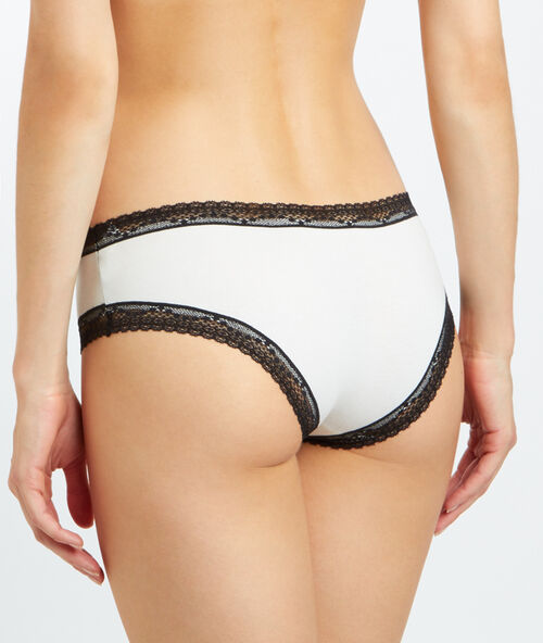 Lot de 2 shortys en coton noir.