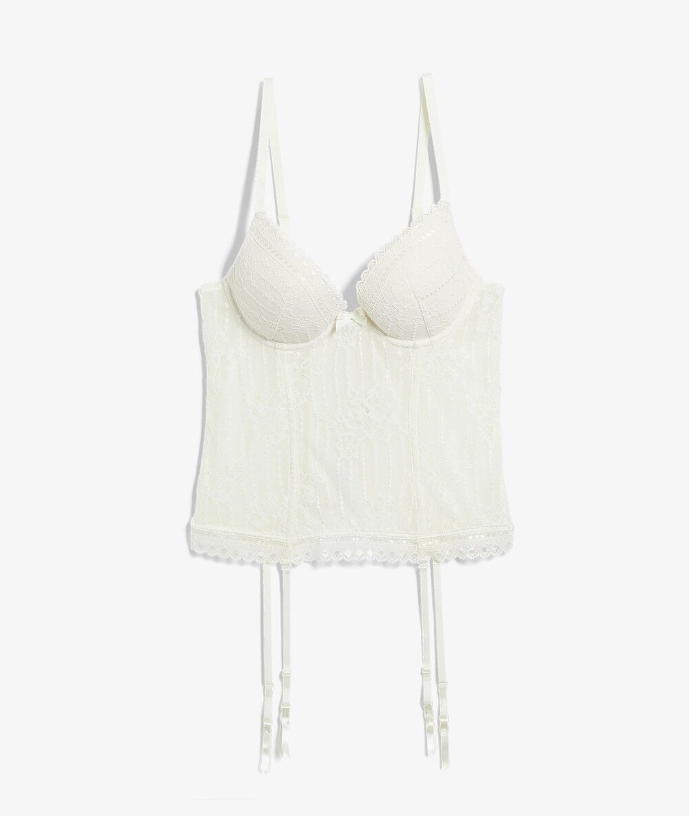 Guêpière dentelle ecru.