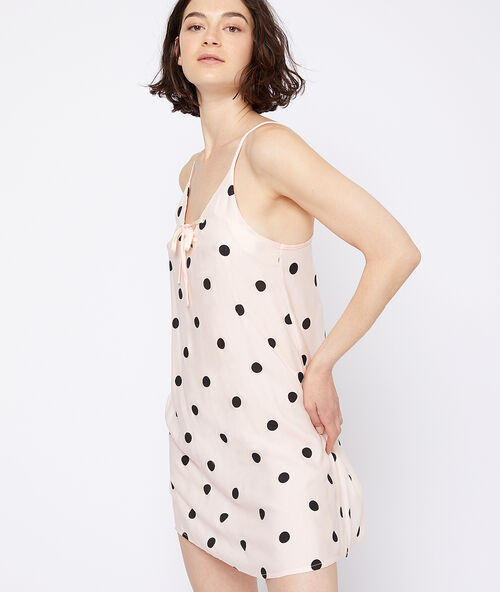 Nuisette &agrave; pois rose.