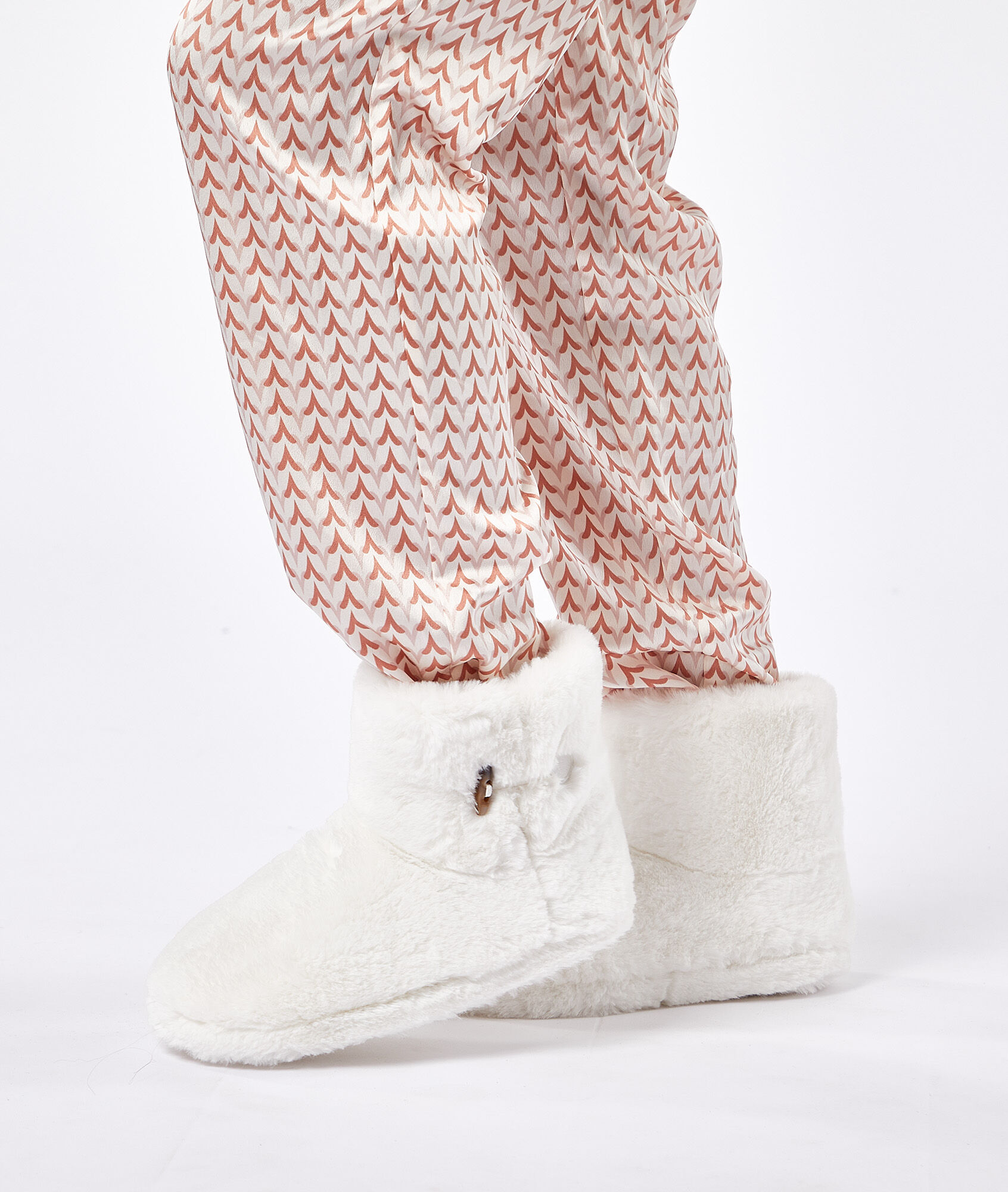 Cocooning pantoffel laarzen - MALIA - ECRU - ETAM