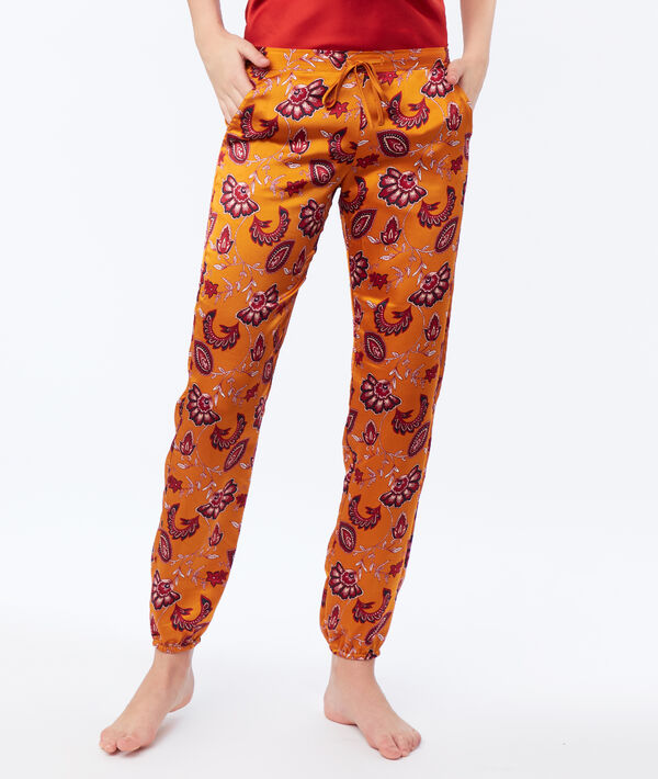 Pantalon satin resserré aux chevilles Pantalon satin resserré aux chevilles