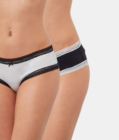 Lot de 2 shortys en coton Lot de 2 shortys en coton