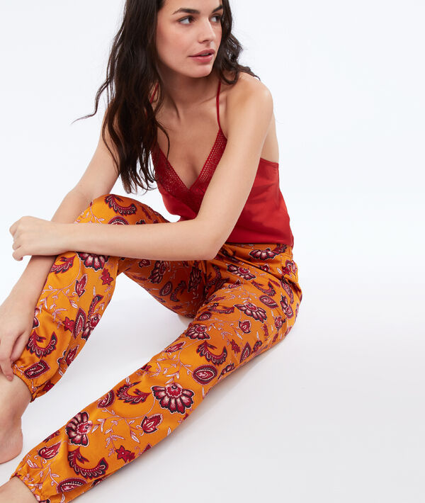 Pantalon satin resserré aux chevilles Pantalon satin resserré aux chevilles