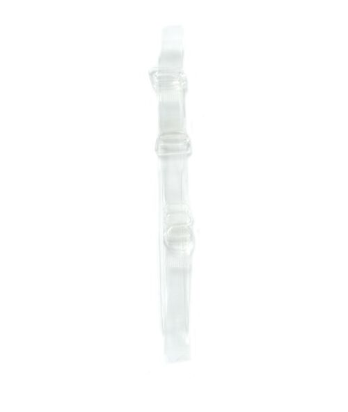 Schouderbandjes om rond de hals te knopen transparent.