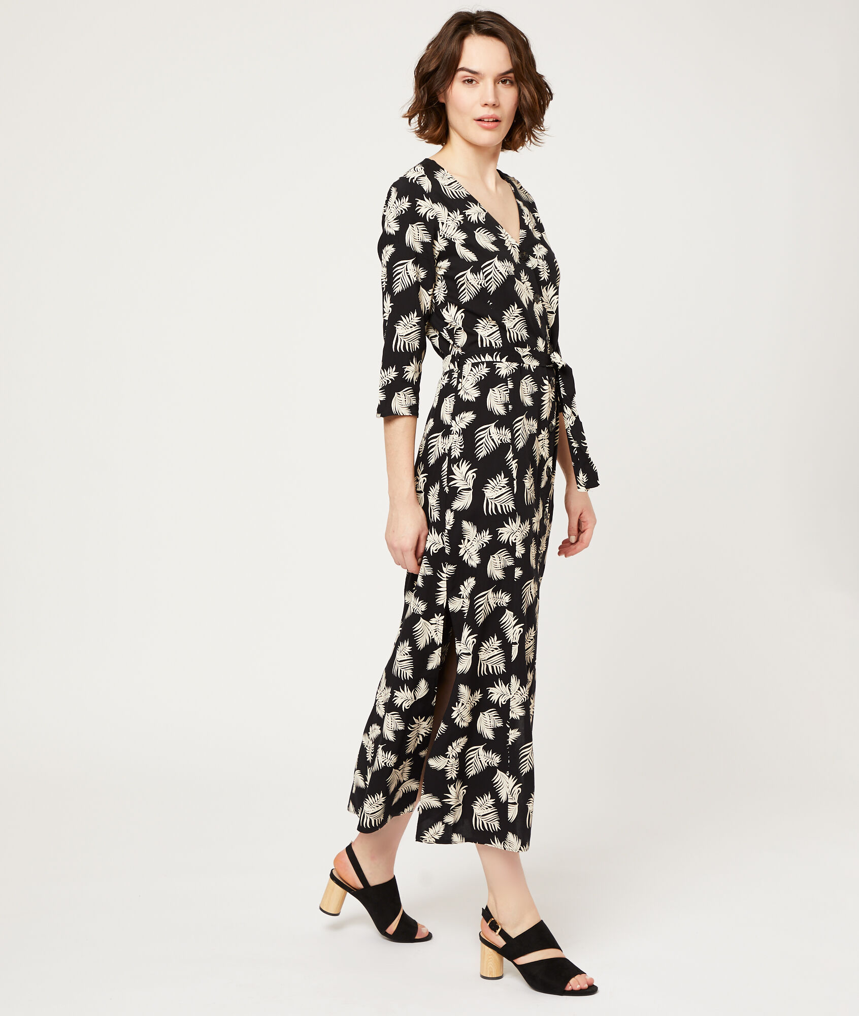 robe imprimé feuillage