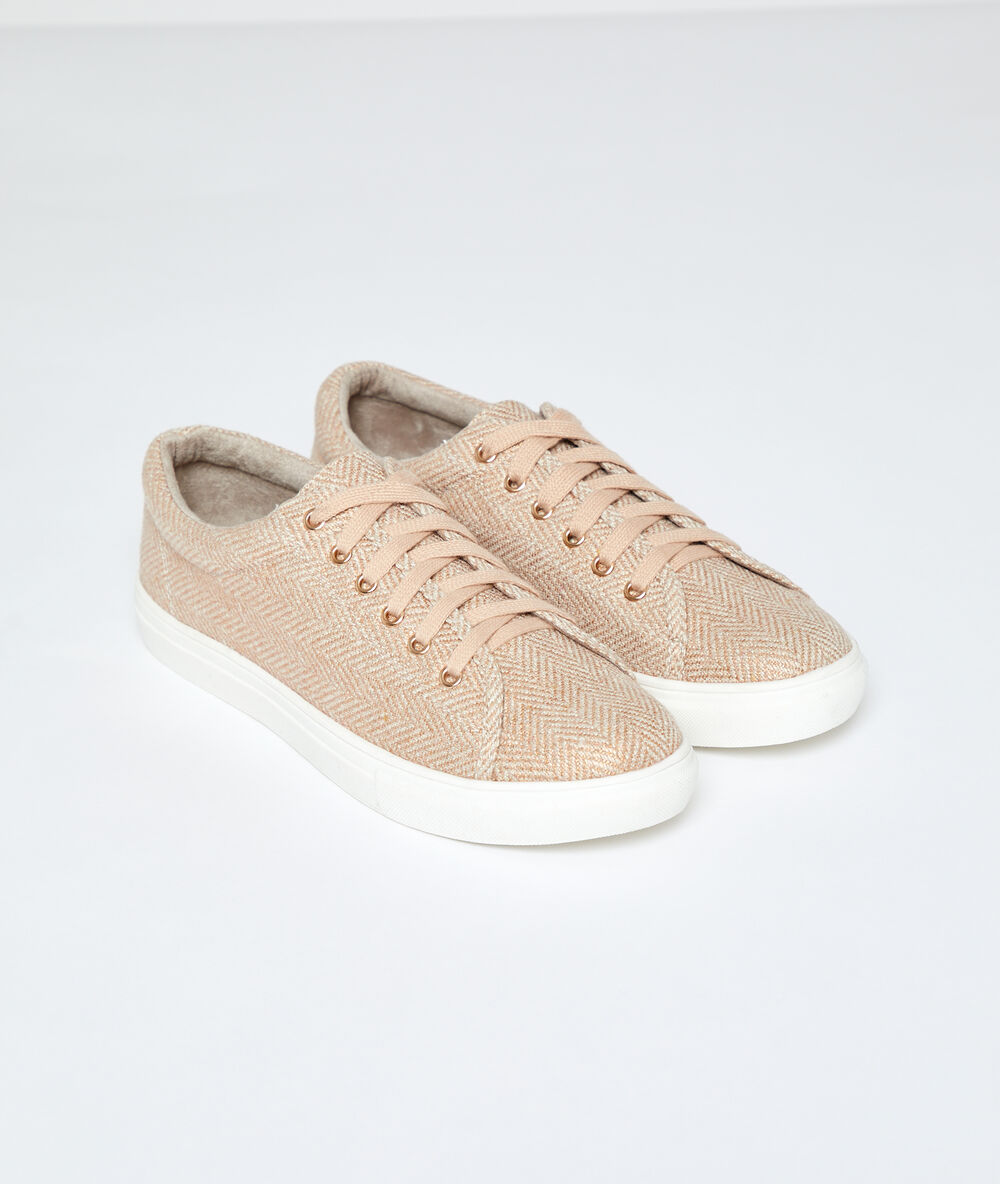Linnen sneakers blush.