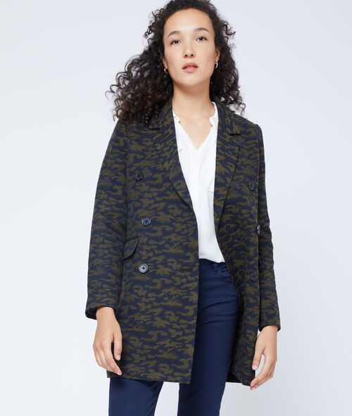 Manteau imprim&eacute; militaire marine.