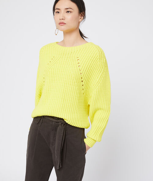 Pull en grosse maille lemon.