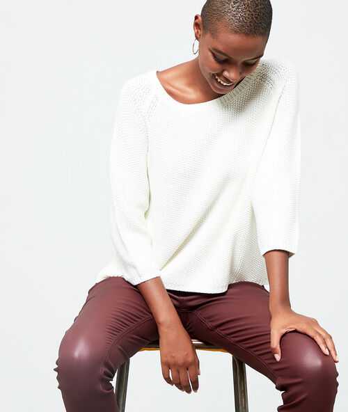 Trui met oversized knit creme.