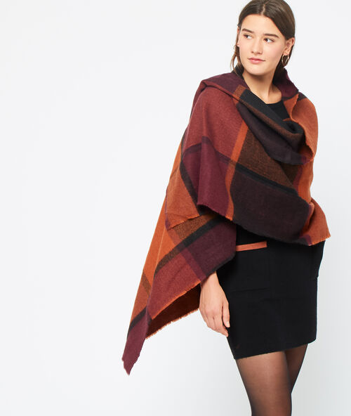 Plaid &agrave; carreaux epice.