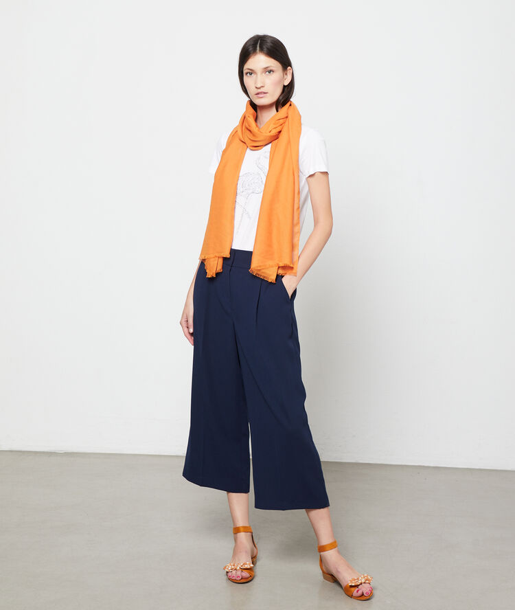 Foulard uni safran.
