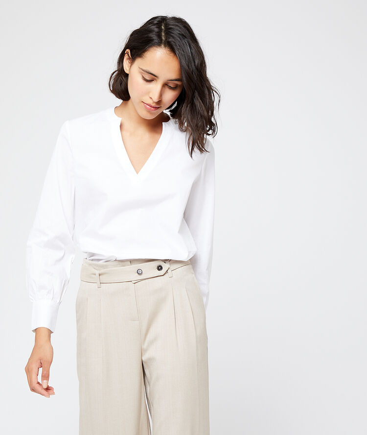 Katoenen blouse wit.