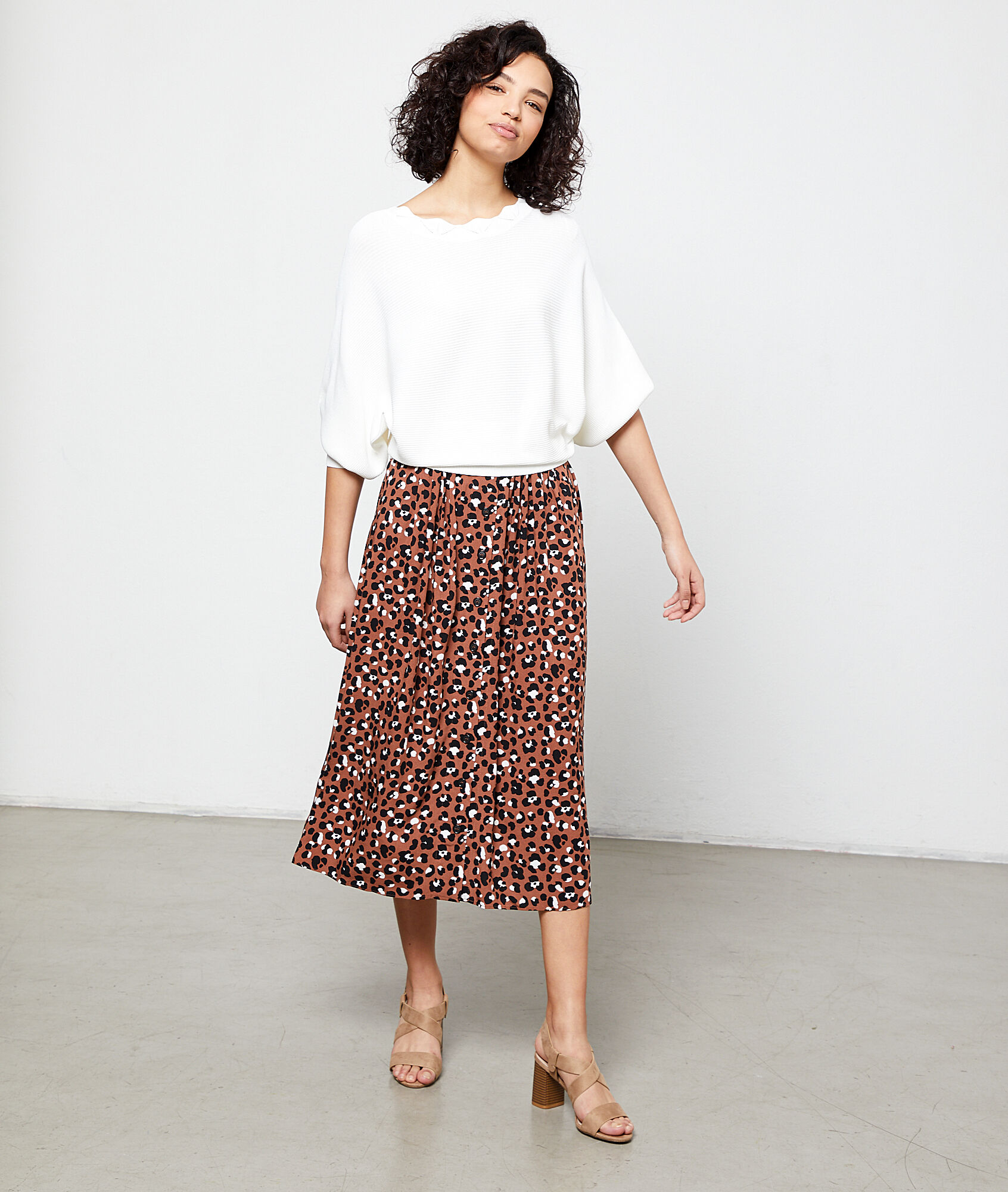 jupe patineuse leopard